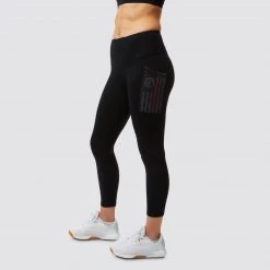 Born Primitive Rise & Grind Capris (Thin Red Line Gunmetal) Leggings