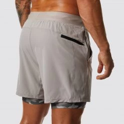 Born Primitive Bottoms The Versatile Short W/ Compression (Cool Grey W/ Storm Compression Liner)