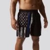 Born Primitive Training Shorts (Thin Blue Line) Patriotic
