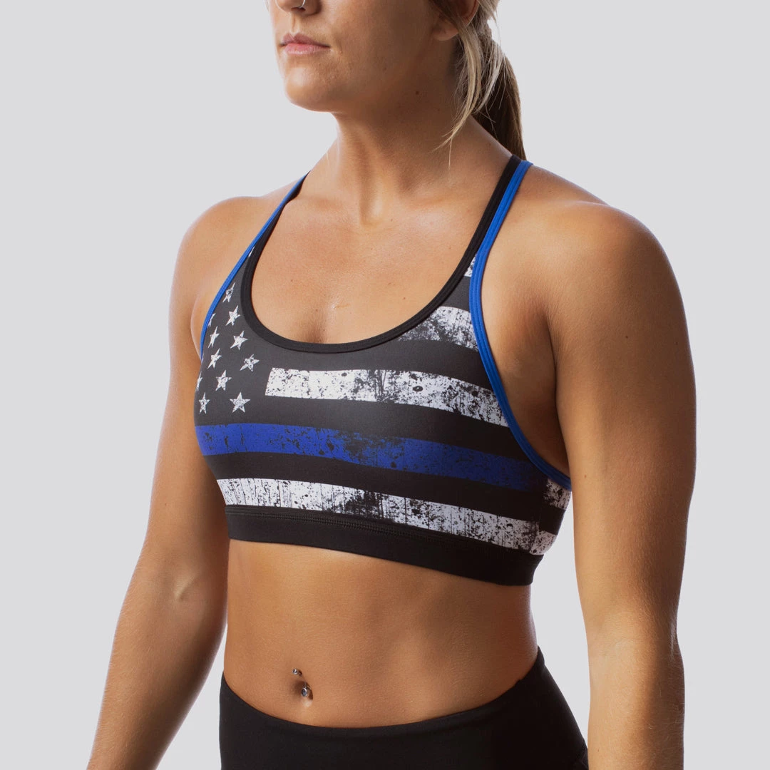 Born Primitive Patriotic Warrior Sports Bra (Thin Blue Line) 3 Born Primitive Patriotic Warrior Sports Bra (Thin Blue Line)
