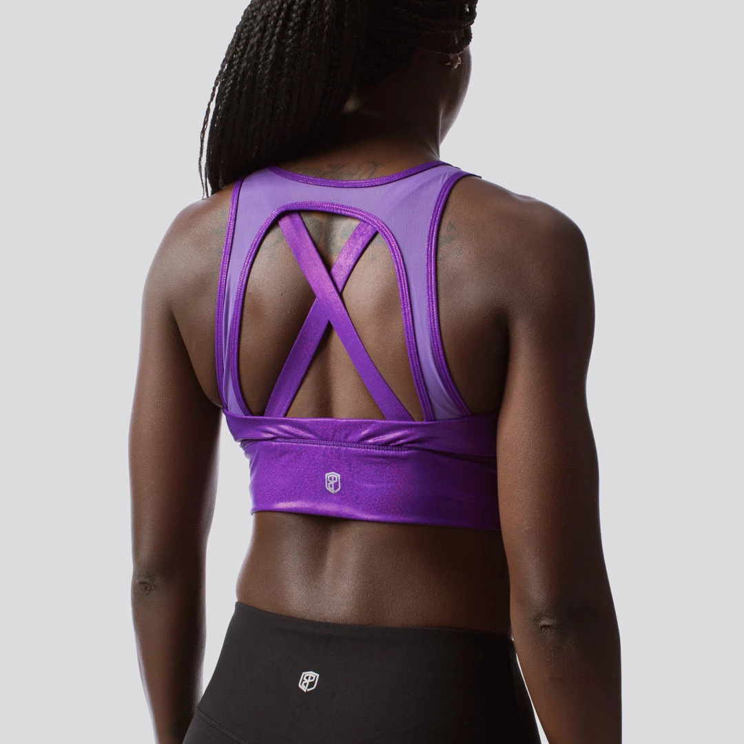 Born Primitive X-Factor Sports Bra (Purple Shimmer) Clearance Vault 3 Born Primitive X-Factor Sports Bra (Purple Shimmer) Clearance Vault