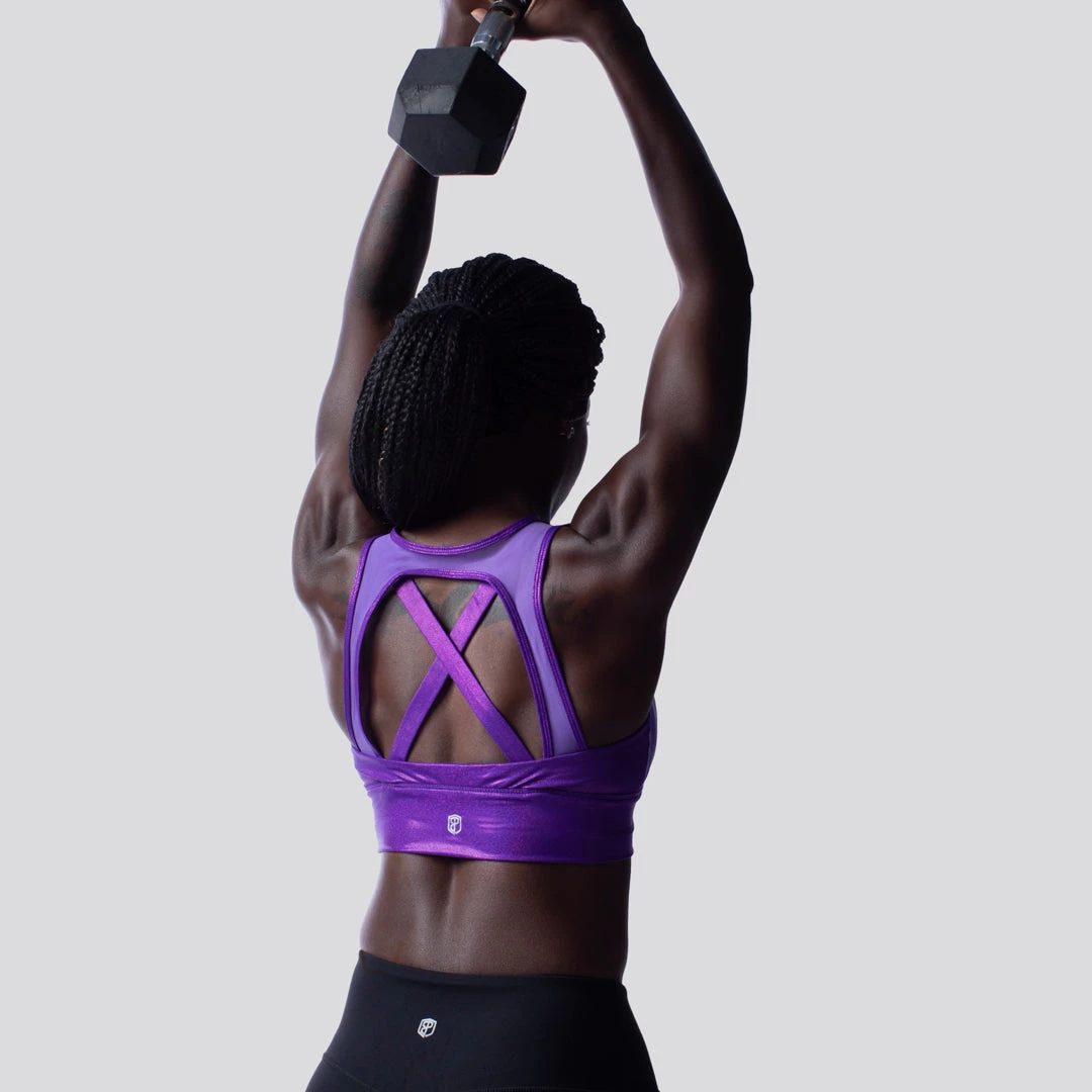 Born Primitive X-Factor Sports Bra (Purple Shimmer) Clearance Vault 5 Born Primitive X-Factor Sports Bra (Purple Shimmer) Clearance Vault