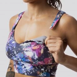 Born Primitive The Milk And Muscles Nursing Sports Bra (Garden Galaxy) Maternity