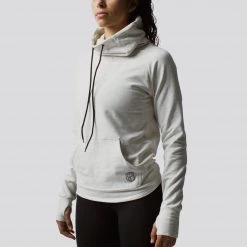 Born Primitive Cowl At The Full Moon Sweatshirt (Heather White) Athleisure