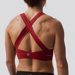 Born Primitive The Double Cross Sports Bra (Wine) Sports Bras
