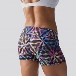 Born Primitive Clearance Vault Double Take Booty Shorts (Rainbow Prism)