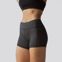 Born Primitive Rise & Grind Booty Shorts (Heather Grey)