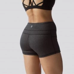 Born Primitive Rise & Grind Booty Shorts (Heather Grey)