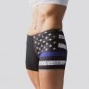 Born Primitive Double Take Booty Shorts (Thin Blue Line Police Edition) 1 Born Primitive Double Take Booty Shorts (Thin Blue Line Police Edition)