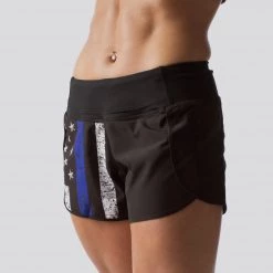 Born Primitive Free Flow Shorts (Thin Blue Line) Patriotic