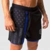 Born Primitive FIrst Responder The Versatile Short W/ Compression (Thin Blue Line Gunmetal W/ Royal Compression Liner)
