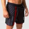 Born Primitive The Versatile Short W/ Compression (Thin Red Line Gunmetal W/ Red Compression Liner) FIrst Responder
