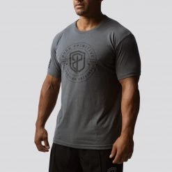 Born Primitive Tops American Original T-Shirt (Heather Metal)