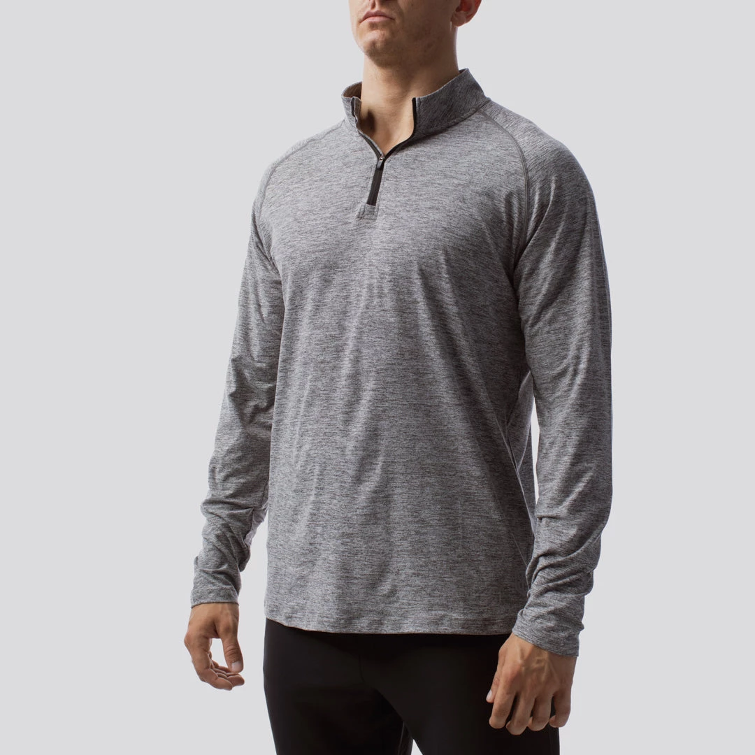 Born Primitive Male Zip Neck Athleisure Long Sleeve (Heather Grey) 3 Born Primitive Male Zip Neck Athleisure Long Sleeve (Heather Grey)