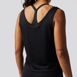 Born Primitive Tops Athlete Driven Flowy Crop Tank (Black)