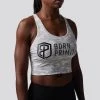 Born Primitive Camo Crossfire Sports Bra (Brand Strength-Avalanche)