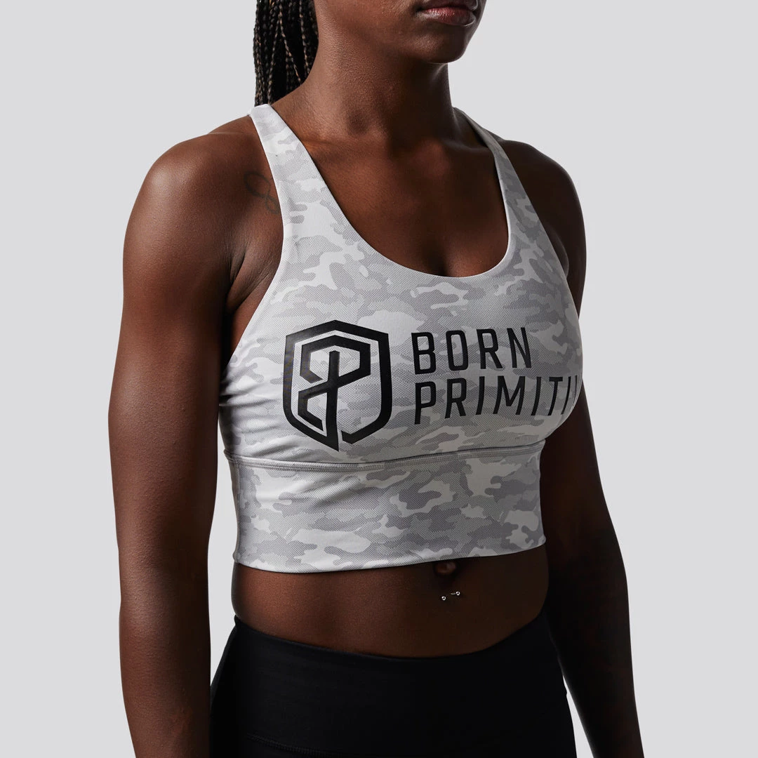 Born Primitive Camo Crossfire Sports Bra (Brand Strength-Avalanche) 3 Born Primitive Camo Crossfire Sports Bra (Brand Strength-Avalanche)