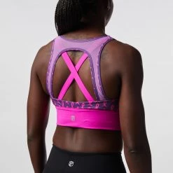 Born Primitive Clearance Vault X-Factor Sports Bra (Bright Pink Edition-Ribbons)