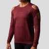Born Primitive Cold Shoulder Long-Sleeve (Maroon) Tops