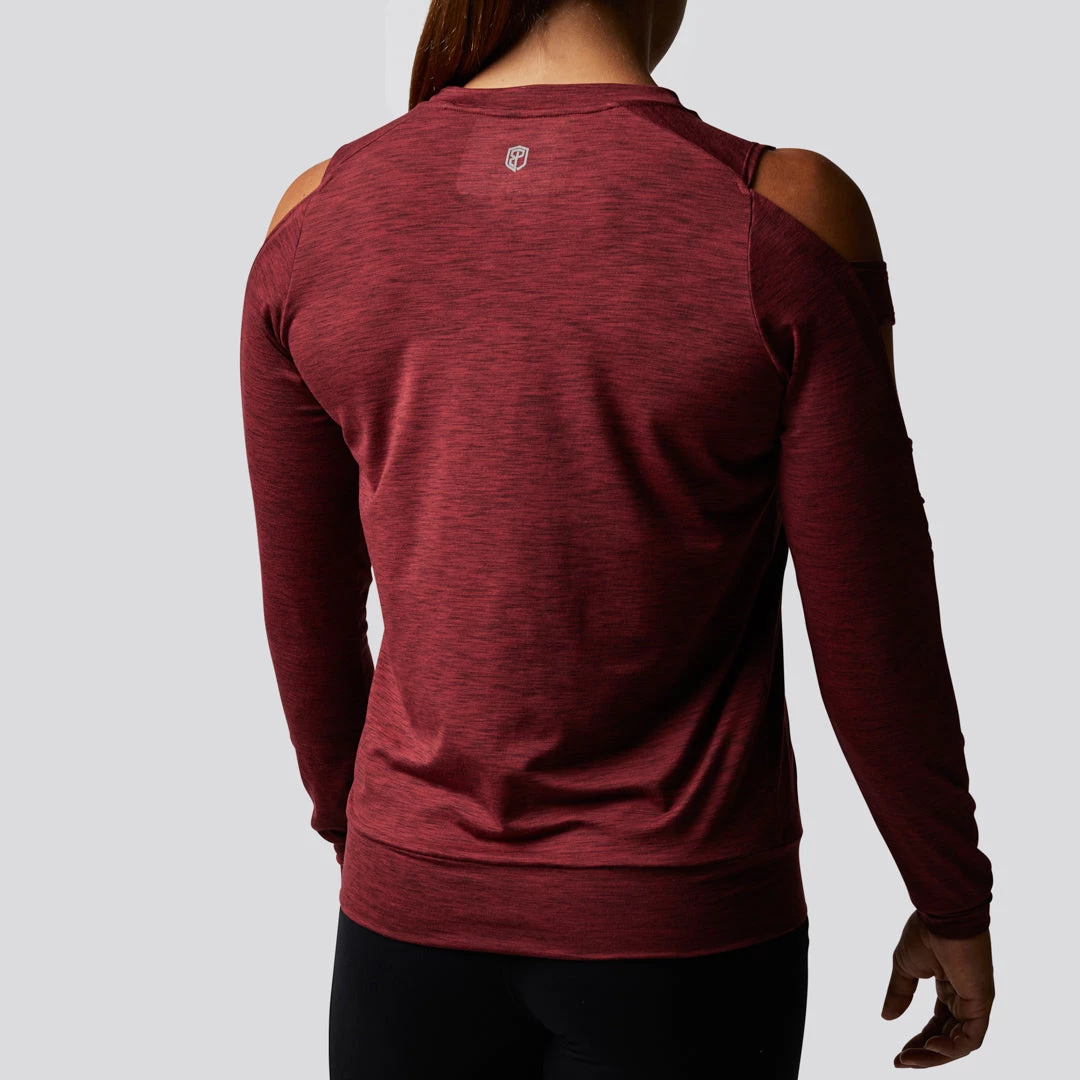 Born Primitive Cold Shoulder Long-Sleeve (Maroon) Tops 4 Born Primitive Cold Shoulder Long-Sleeve (Maroon) Tops