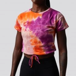 Born Primitive Clearance Vault The Cropped Tie Dye Tee (Dawn)