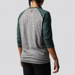 Born Primitive Clearance Vault Unisex Athleisure Raglan (Grey/Evergreen Sleeves)