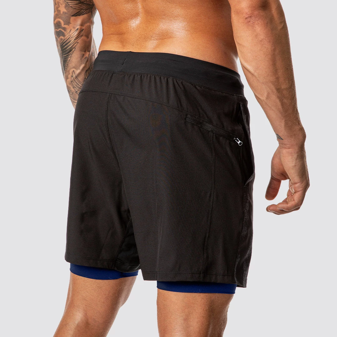 Born Primitive FIrst Responder The Versatile Short W/ Compression (Thin Blue Line Gunmetal W/ Royal Compression Liner) 7 Born Primitive FIrst Responder The Versatile Short W/ Compression (Thin Blue Line Gunmetal W/ Royal Compression Liner)