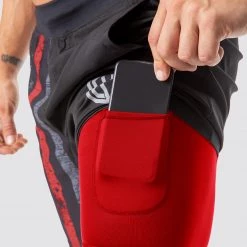 Born Primitive The Versatile Short W/ Compression (Thin Red Line Gunmetal W/ Red Compression Liner) FIrst Responder