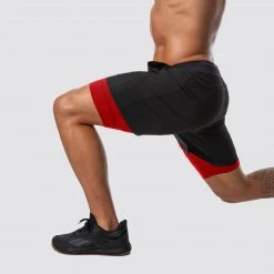 Born Primitive The Versatile Short W/ Compression (Thin Red Line Gunmetal W/ Red Compression Liner) FIrst Responder