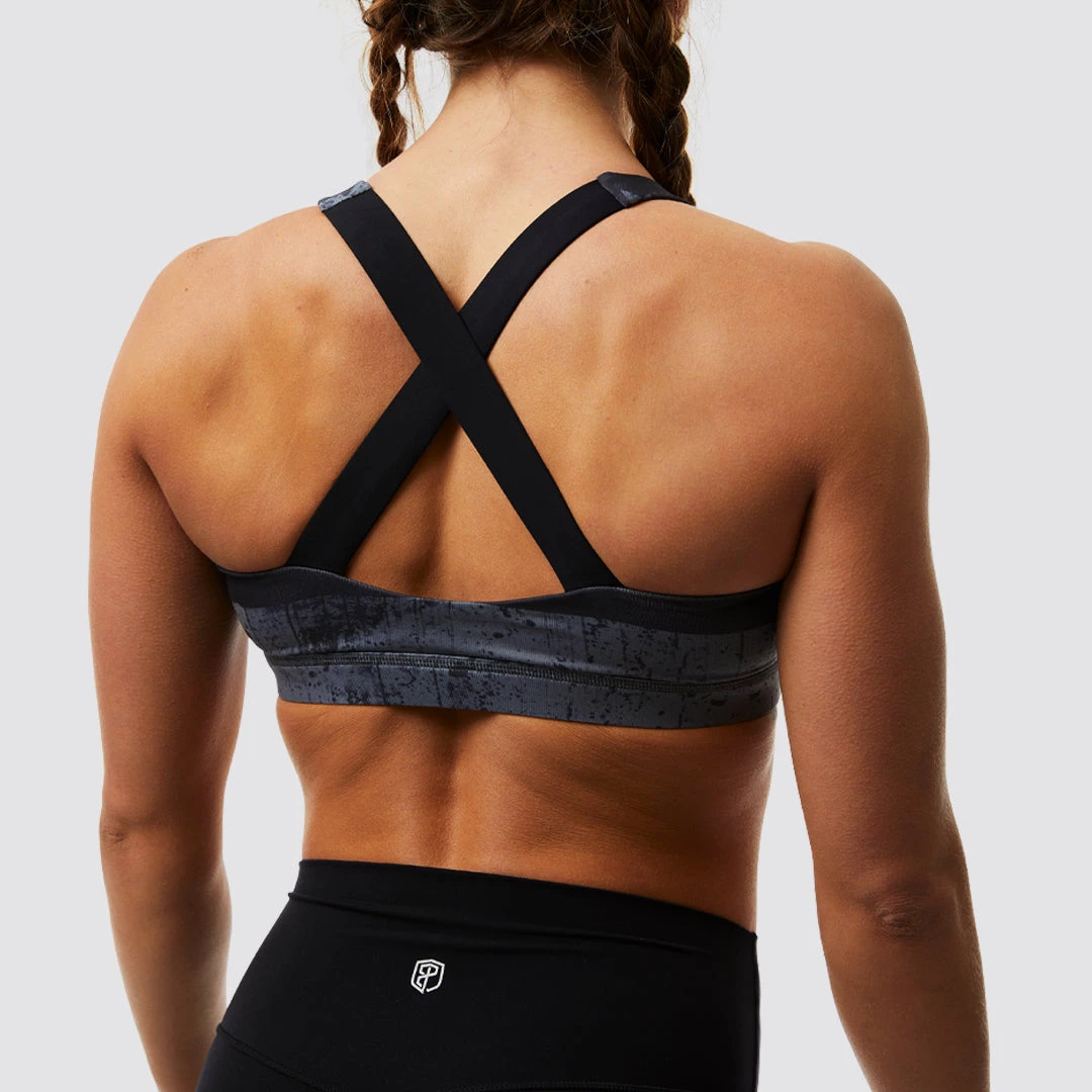 Born Primitive Your Essential Sports Bra (Thin Red Line Gunmetal) 3 Born Primitive Your Essential Sports Bra (Thin Red Line Gunmetal)