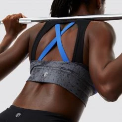 Born Primitive First Responder X-Factor Sports Bra (Thin Blue Line Gunmetal)