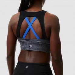 Born Primitive First Responder X-Factor Sports Bra (Thin Blue Line Gunmetal)