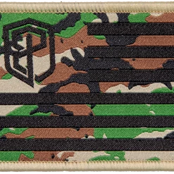 Patriotic Born Primitive Velcro Flag Patch (Camo Edition)