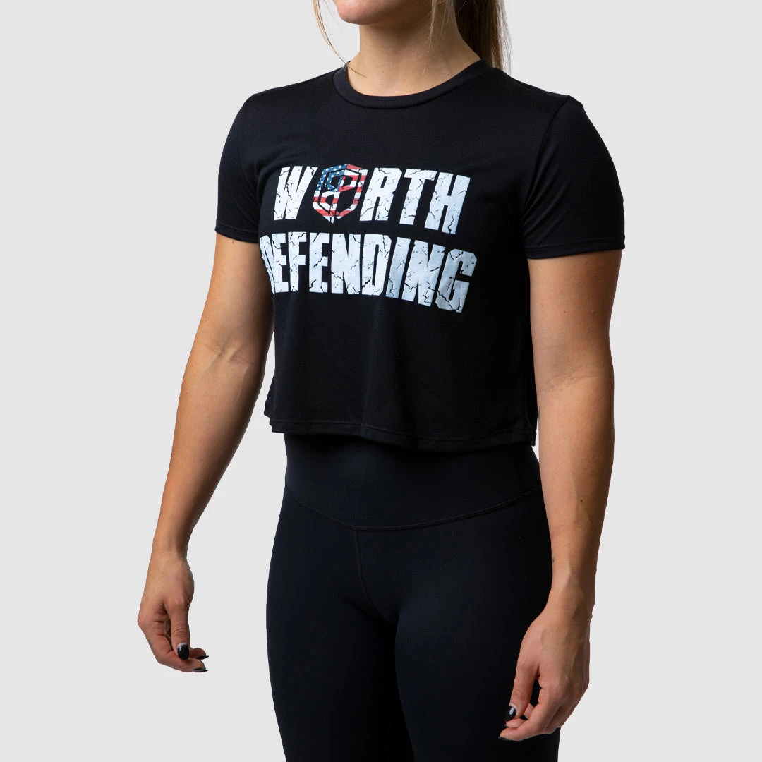 Born Primitive New Arrivals Worth Defending Crop Tee (Black) 3 Born Primitive New Arrivals Worth Defending Crop Tee (Black)
