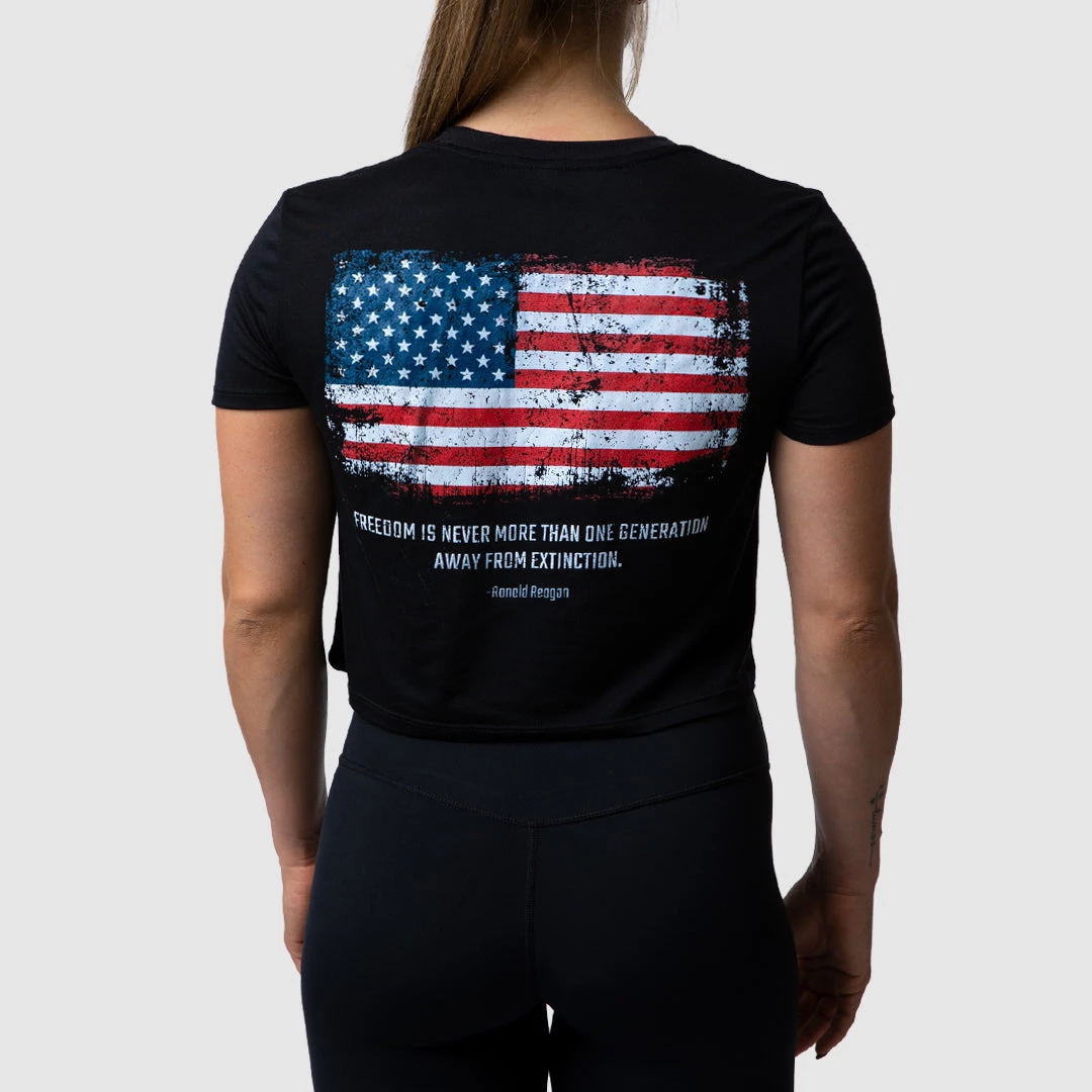 Born Primitive New Arrivals Worth Defending Crop Tee (Black) 8 Born Primitive New Arrivals Worth Defending Crop Tee (Black)