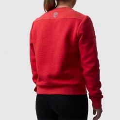 Born Primitive Female Waffle Crewneck Pullover (Lava) Athleisure