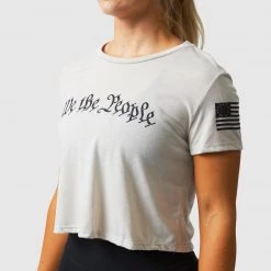 Born Primitive Tops We The People Crop Tee (Heather Dust)