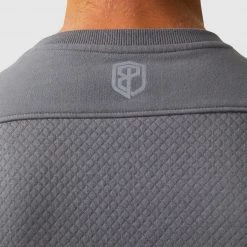 Born Primitive Male Waffle Crewneck Pullover (Slate) Athleisure