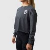 Born Primitive Athleisure The Training Crop Long-Sleeve (Dark Heather Grey)