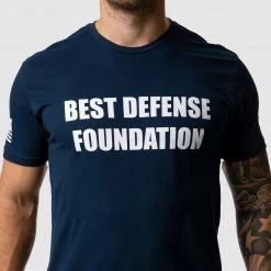 Born Primitive New Arrivals Best Defense Foundation Logo Tee (Midnight Navy)