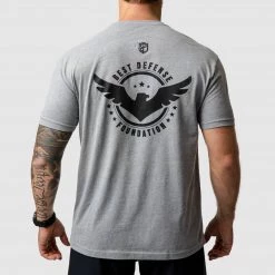 Born Primitive Best Defense Foundation Logo Tee (Dark Heather Grey)