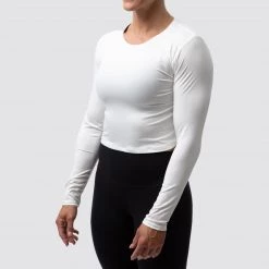 Born Primitive Cross You Off Cropped Long Sleeve (White) Free Spirit