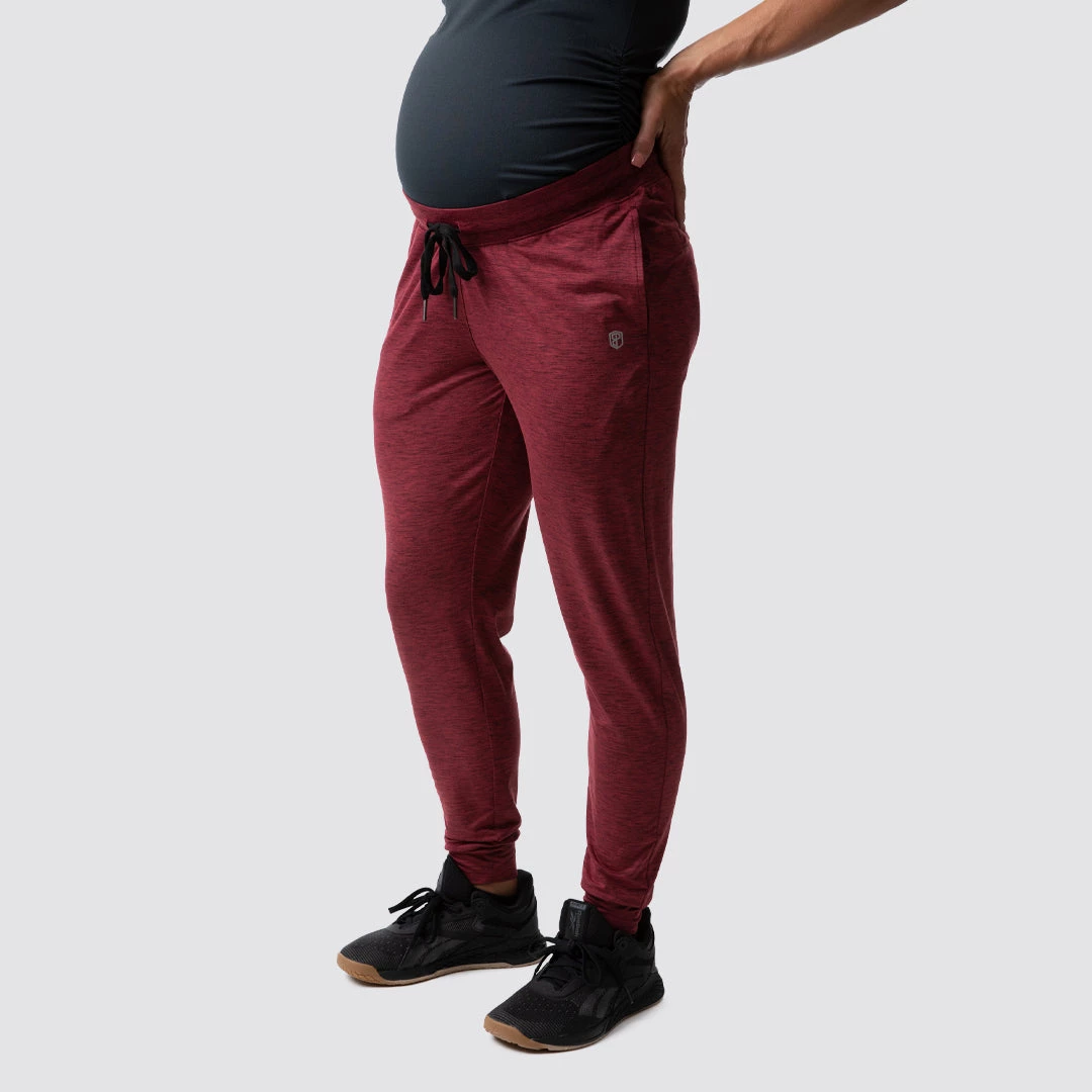 Born Primitive Maternity Rest Day Athleisure Joggers (Maroon) 3 Born Primitive Maternity Rest Day Athleisure Joggers (Maroon)