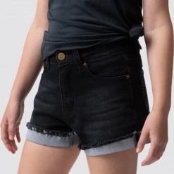 Born Primitive Stretchy Juniors Liberty Jorts (Black Denim)