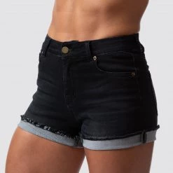 Born Primitive FLEX Stretchy Jean Shorts (Black Denim)