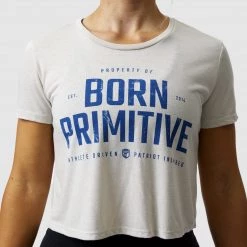 T-Shirts & Tanks Property Of Born Primitive Crop Tee (Heather Dust)