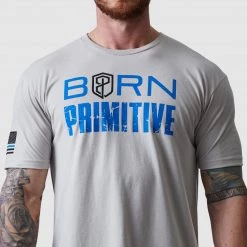 Born Primitive The Brand Tee (Thin Blue Line Edition) Patriotic