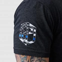 Born Primitive The Valor Tee (Thin Blue Line) Tops