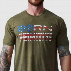 Born Primitive The Patriot Brand Tee (OD Green) Tops