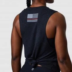 Born Primitive The Brand Tank 2.0 Flowy Muscle Tank (Thin Red Line) Patriotic